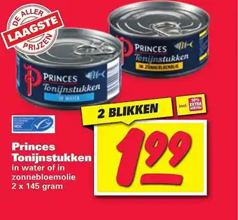 Nettorama Princes Tonijnstukken In Water Of Zonnebloemolie aanbieding