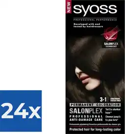Bol.com SYOSS Color baseline 3-1 Donkerbruin Haarverf - 1 stuk - Voordeelverpakking 24 stuks aanbieding
