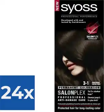 Bol.com SYOSS Color baseline 3-1 Donkerbruin Haarverf - 1 stuk - Voordeelverpakking 24 stuks aanbieding