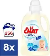 Bol.com Le Chat Baby Vloeibaar Wasmiddel - 8 x 1.440 l (256 wasbeurten) aanbieding