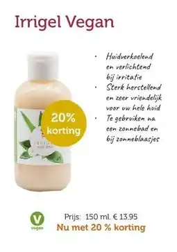 De Rode Pilaren Irrigel Vegan aanbieding