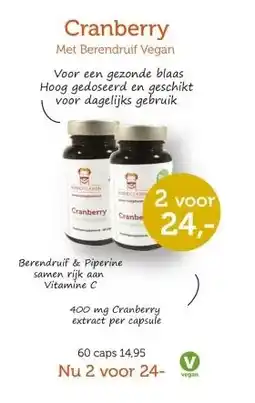 De Rode Pilaren Cranberry Met Berendruif Vegan aanbieding