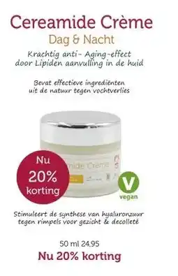 De Rode Pilaren Cereamide Crème Dag & Nacht aanbieding