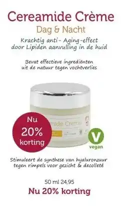 De Rode Pilaren Cereamide Crème Dag & Nacht aanbieding