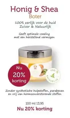 De Rode Pilaren Honig & Shea Boter aanbieding