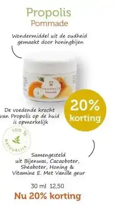 De Rode Pilaren Propolis Pommade aanbieding