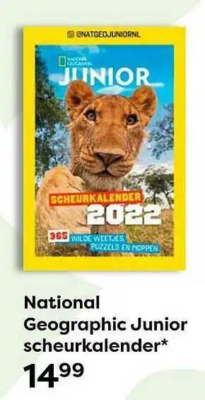 The Read Shop National Geographic Junior Scheurkalender aanbieding