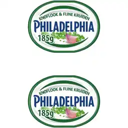 Albert Heijn Philadelphia Knoflook & Kruiden 2-pack aanbieding