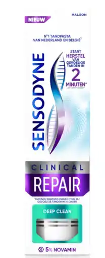De Online Drogist Sensodyne Clinical Repair Deep Clean Tandpasta 75ML aanbieding