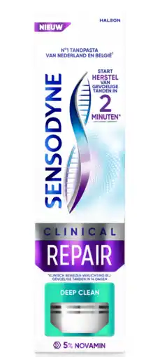De Online Drogist Sensodyne Clinical Repair Deep Clean Tandpasta 75ML aanbieding