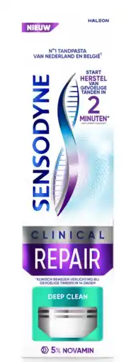 De Online Drogist Sensodyne Clinical Repair Deep Clean Tandpasta 75ML aanbieding
