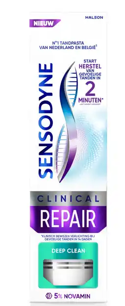 De Online Drogist Sensodyne Clinical Repair Deep Clean Tandpasta 75ML aanbieding
