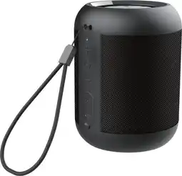 Bol.com Trust Rokko - Compacte Bluetooth Speaker - Waterbestendig - Zwart aanbieding