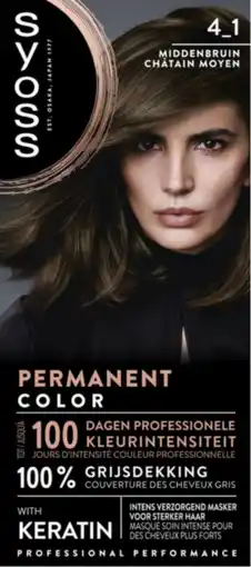 De Online Drogist Syoss Color 4-1 Middenbruin 1ST aanbieding
