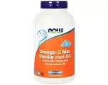 De Online Drogist NOW Omega-3 Max Visolie met D3 Softgels 180SG aanbieding