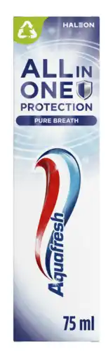 De Online Drogist Aquafresh All in One Protection Pure Breath Tandpasta 75ML aanbieding