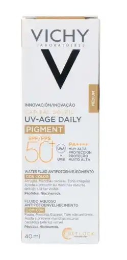De Online Drogist Vichy Capital Soleil UV-Age Daily Pigment Care SPF50 40ML aanbieding