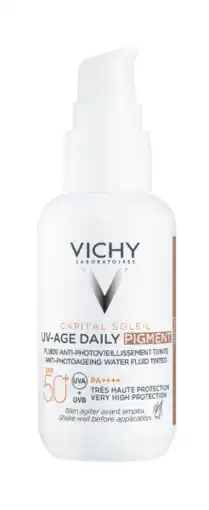 De Online Drogist Vichy Capital Soleil UV-Age Daily Pigment Care SPF50 40ML aanbieding