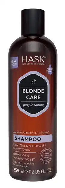 De Online Drogist Hask Blonde Care Purple Toning Shampoo 355ML aanbieding