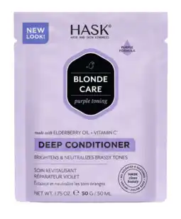 De Online Drogist Hask Blonde Care Purple Toning Deep Conditioner 50GR aanbieding