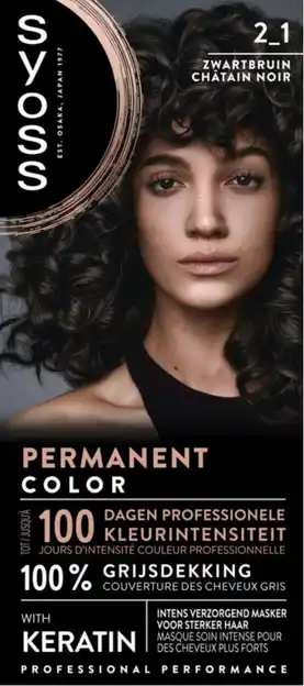 De Online Drogist Syoss Color 2-1 Zwart-Bruin 1ST aanbieding