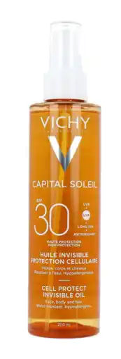 De Online Drogist Vichy Capital Soleil Cell Protect Invisible Oil SPF30 200ML aanbieding