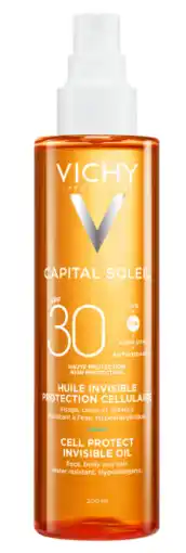 De Online Drogist Vichy Capital Soleil Cell Protect Invisible Oil SPF30 200ML aanbieding