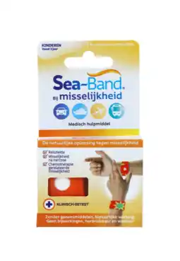 De Online Drogist Sea Band Polsbandjes Bij Misselijkheid Kinderen Oranje 2ST aanbieding