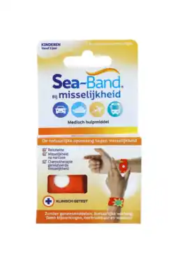 De Online Drogist Sea Band Polsbandjes Bij Misselijkheid Kinderen Oranje 2ST aanbieding