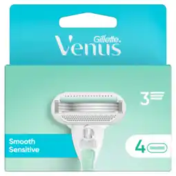De Online Drogist Gillette Venus Smooth Sensitive Scheermesjes 4ST aanbieding