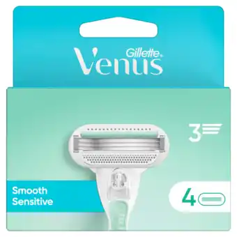 De Online Drogist Gillette Venus Smooth Sensitive Scheermesjes 4ST aanbieding