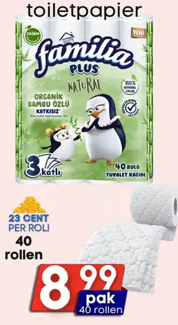Özbaktat Supermarkt Familia plus natural toiletpapier aanbieding