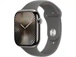 MediaMarkt Apple Watch Series 10 GPs + Cellular 42mm Stone Grey Sport Band M/l Smartwatch Natural aanbieding
