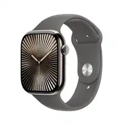 MediaMarkt Apple Watch Series 10 GPs + Cellular 42mm Stone Grey Sport Band M/l Smartwatch Natural aanbieding