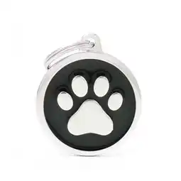 Welkoop My Family Rond - Hondenpenning - Zwart - L - 32x37 mm aanbieding