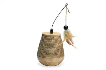 Welkoop Designed by Lotte Mae - Kattenspeeltje - Beige - 15x15x18 cm aanbieding