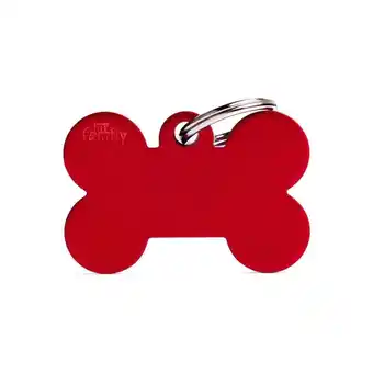 Welkoop My Family Bot - Hondenpenning - Rood - L - 38x25 mm aanbieding