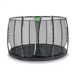 Welkoop Exit Dynamic - Groundlevel trampoline - ø 305 cm x 183 cm - Zwart - Rond aanbieding