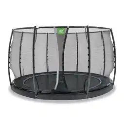 Welkoop Exit Dynamic - Groundlevel trampoline - ø 366 cm x 183 cm - Zwart - Rond aanbieding