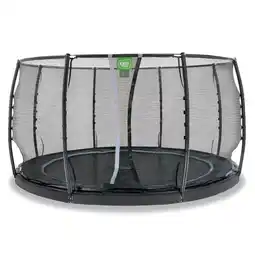 Welkoop Exit Dynamic - Groundlevel trampoline - ø 427 cm x 183 cm - Zwart - Rond aanbieding