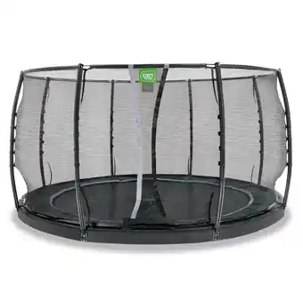 Welkoop Exit Dynamic - Groundlevel trampoline - ø 427 cm x 183 cm - Zwart - Rond aanbieding