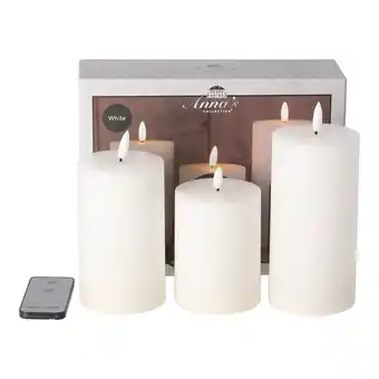 Van Cranenbroek Kaars 3D lont+rc wit 3st aanbieding