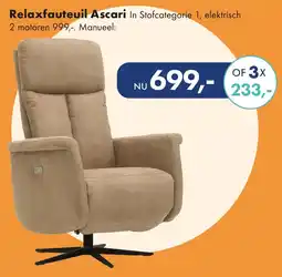 Woonsquare Relaxfauteuil ascari aanbieding