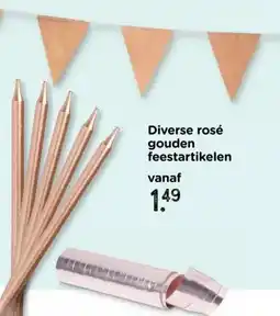 Xenos Diverse rosé gouden feestartikelen aanbieding