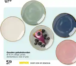 Xenos Gouden gebaksborden aanbieding