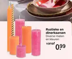 Xenos Rustieke en dinerkaarsen aanbieding