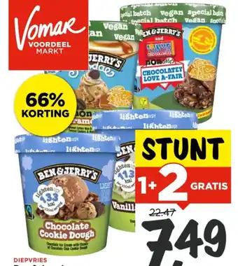 Vomar Voordeelmarkt Ben and jerry's aanbieding