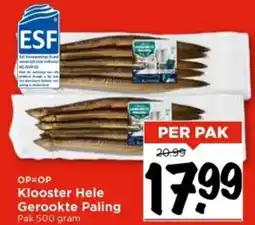 Vomar Voordeelmarkt Klooster hele gerookte paling aanbieding