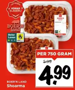 Vomar Voordeelmarkt Boern land shoarma aanbieding