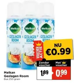 Vomar Voordeelmarkt Melkan geslagen room aanbieding